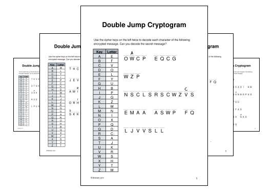 Double Jump Cryptogram