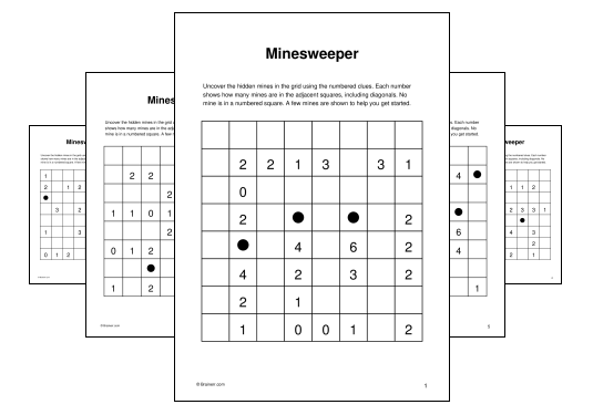 Download (PDF) Minesweeper Activity for Teens (6 weeks ago) - 10 Pages