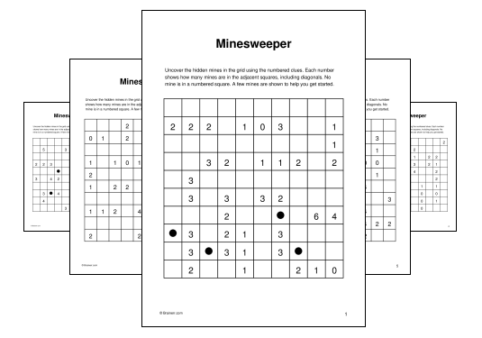 Download (PDF) Minesweeper Activity for Adults (6 weeks ago) - 10 Pages