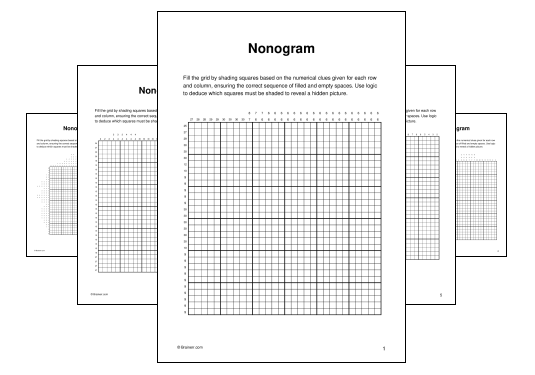 Download (PDF) Nonogram Activity for Adults (4 weeks ago) - 10 Pages