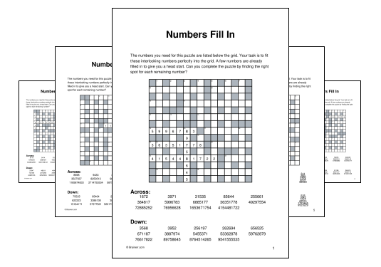 Numbers Fill In