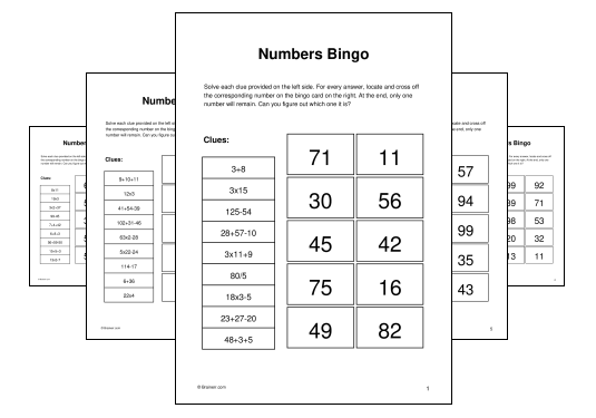 Numbers Bingo