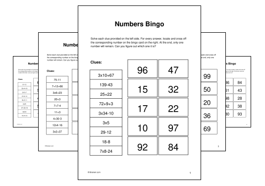 Numbers Bingo