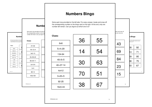 Numbers Bingo