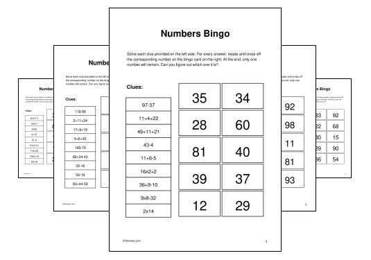 Numbers Bingo