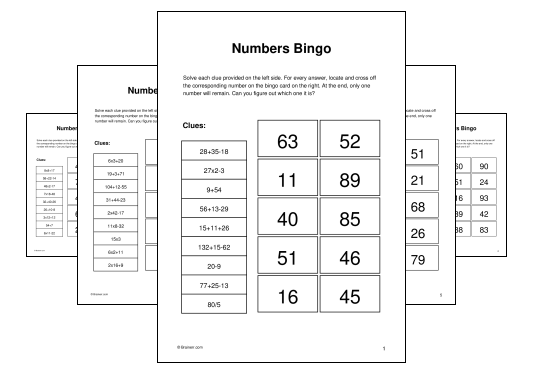 Numbers Bingo