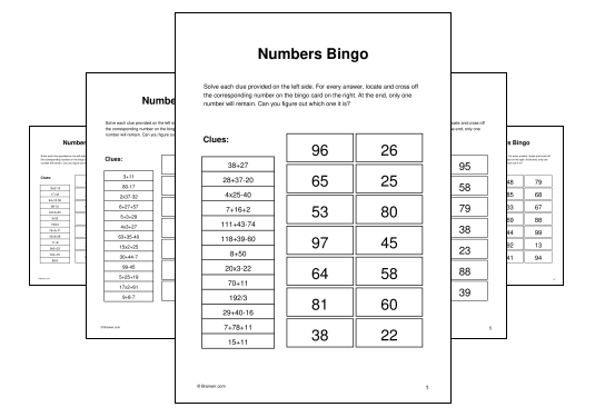 Numbers Bingo