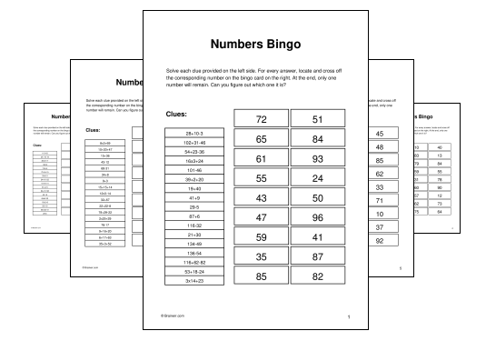 Numbers Bingo