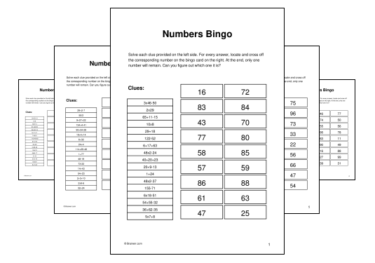 Numbers Bingo