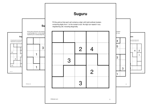 Download (PDF) Suguru Activity for Kids (5 weeks ago) - 10 Pages