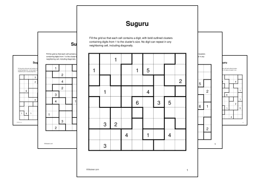 Download (PDF) Suguru Activity for Teens (5 weeks ago) - 10 Pages